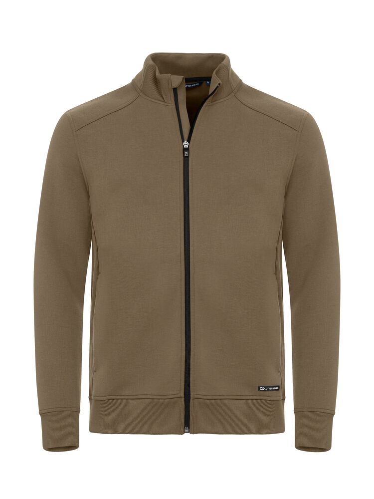 Cutter & Buck - Pemberton Cardigan Full Zip Heren Khaki 4XL
