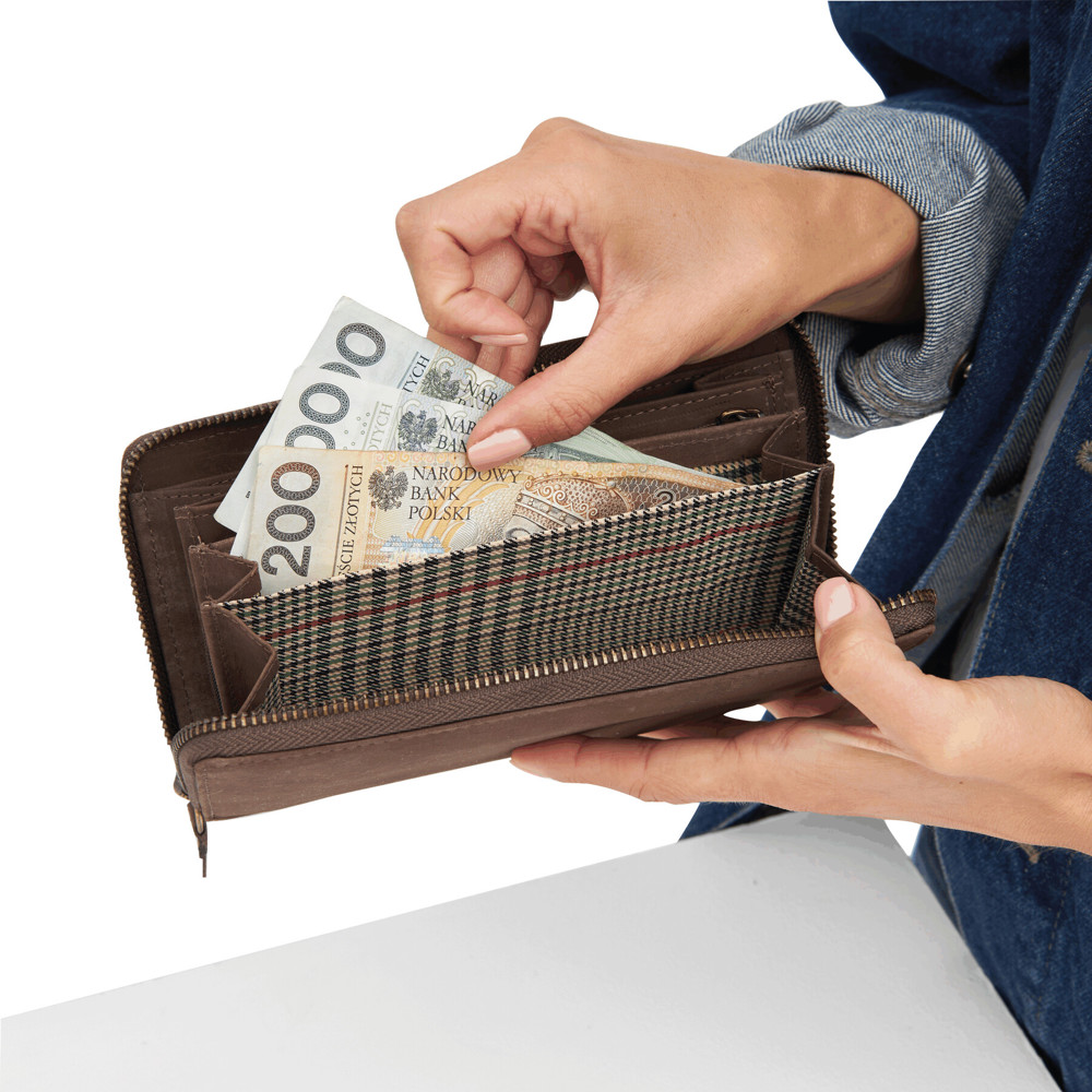 LADY - Echt lederen damesportemonnee