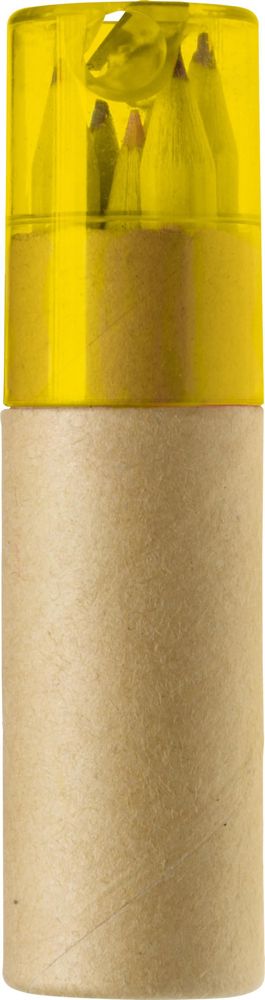 ABS en kartonnen koker met potloden Libbie Original - geel