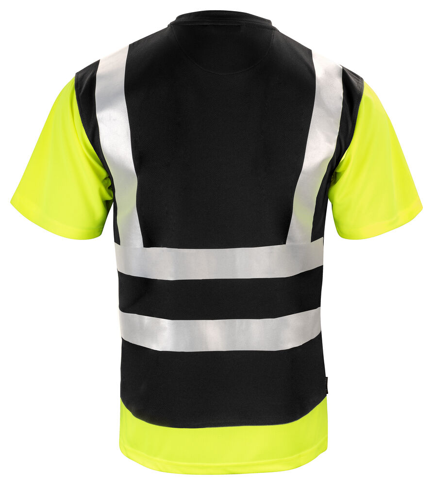 Jobman - 5126 Hi-Vis T-shirt Zwart/HV Geel 4XL