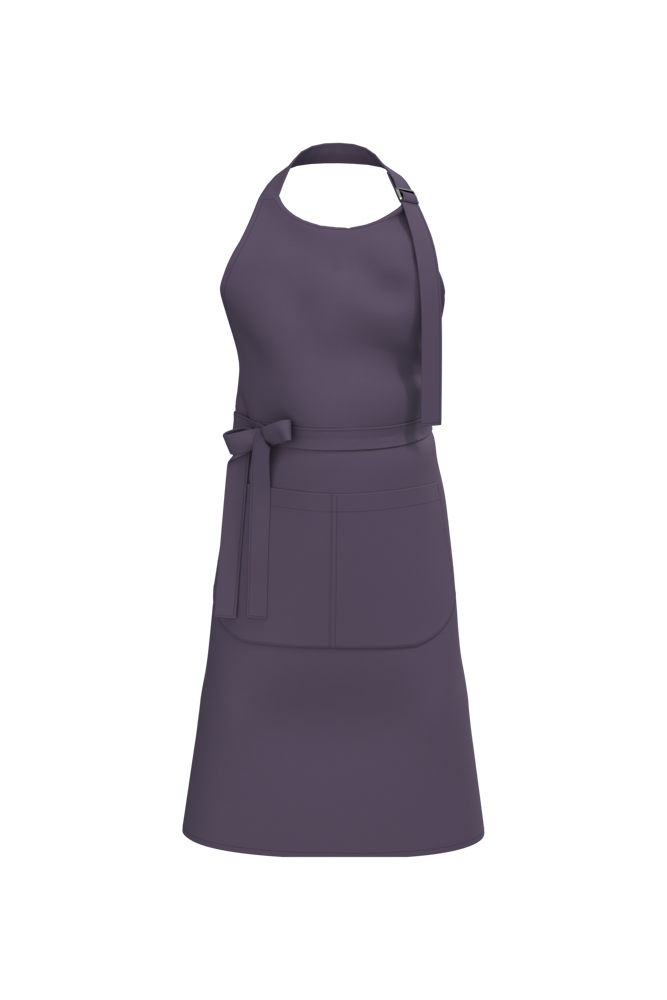 K8007 - Schort met zak van biologisch katoen - Deep Plum