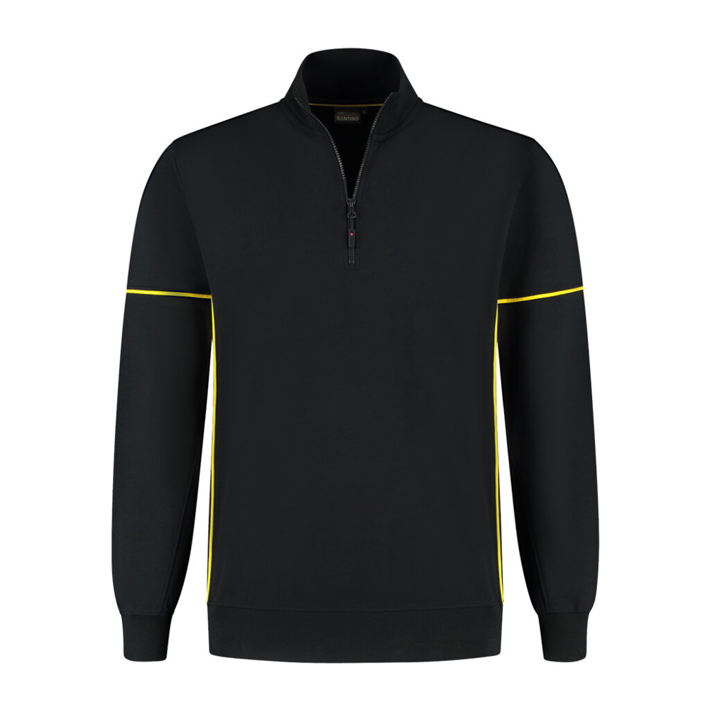 Santino Zipsweater Collin - Black / Yellow