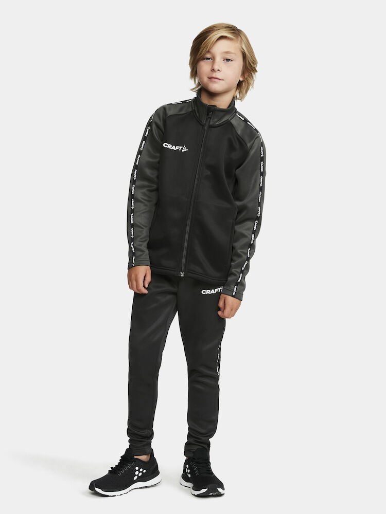 Craft - Squad 2.0 Full Zip Jr Black-Granite 122/128