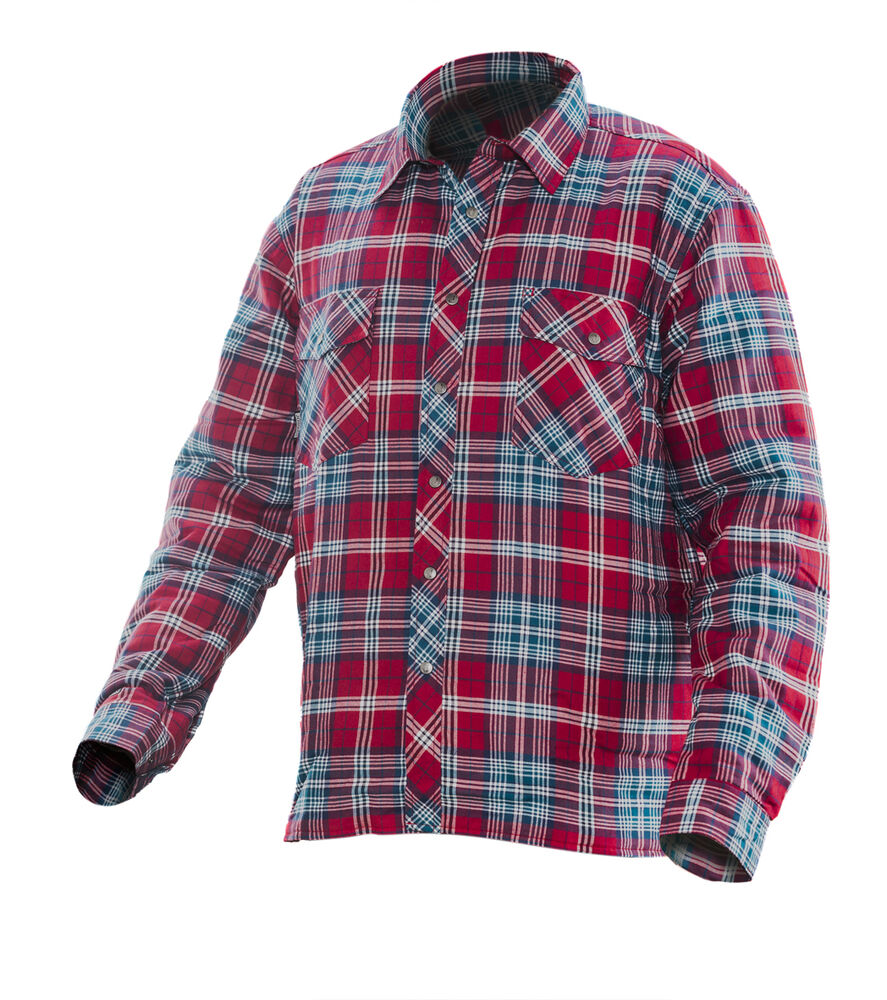Jobman - 5157 Flannel Shirt Lined Rood/Blauw L