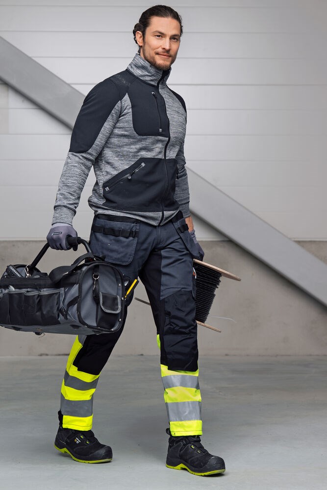 Jobman - 2134 Hi-Vis Stretch Trousers Core HP Zwart/Geel 104