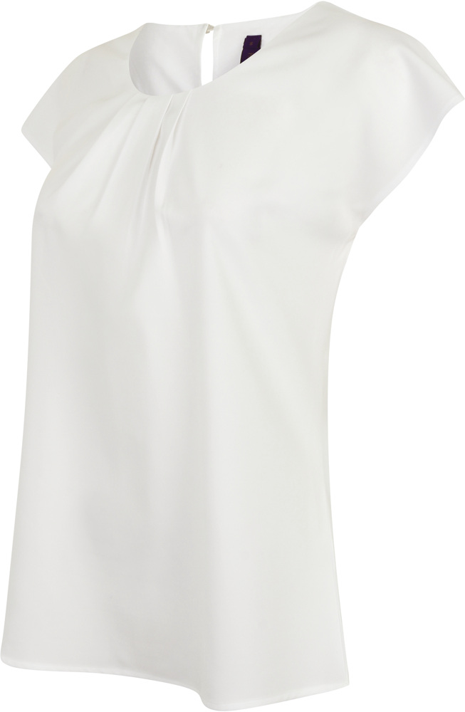H597 - Ladies pleat front blouse