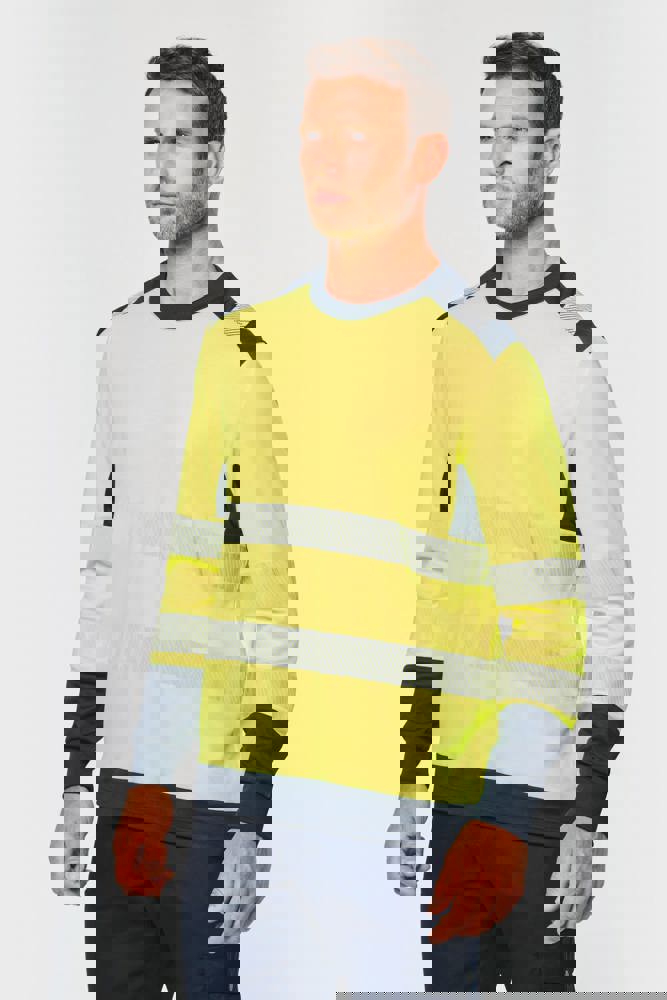 WK361 - Gerecycled veiligheids-T-shirt lange mouwen