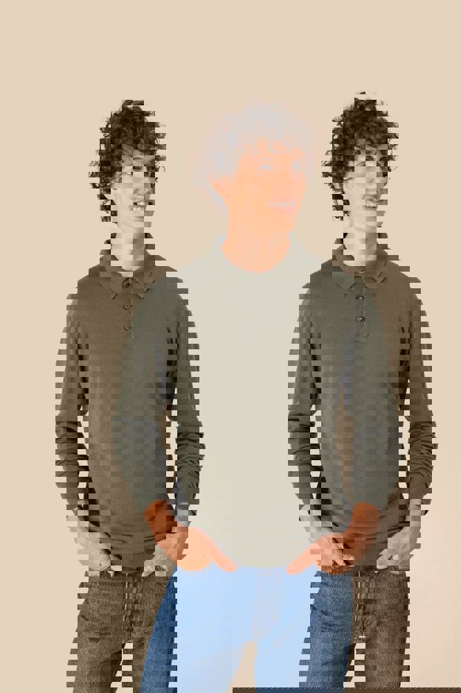 SP204 - Ecologische herenpolo met lange mouwen