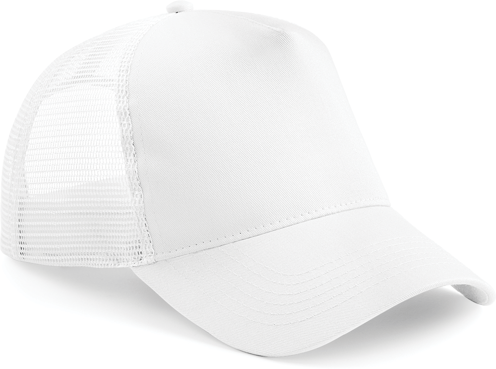 B640 - Snapback truckerpet - White / White