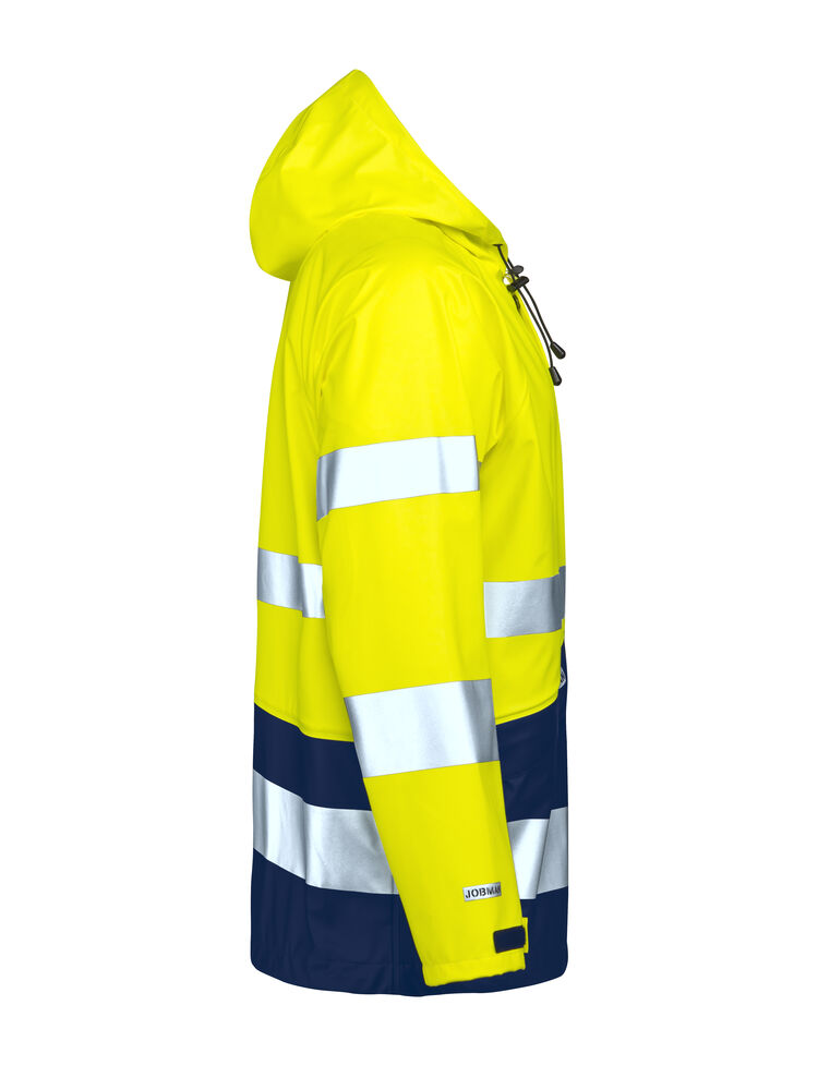 Jobman - 1566 Hi-Vis Raincoat Geel/Navy XL