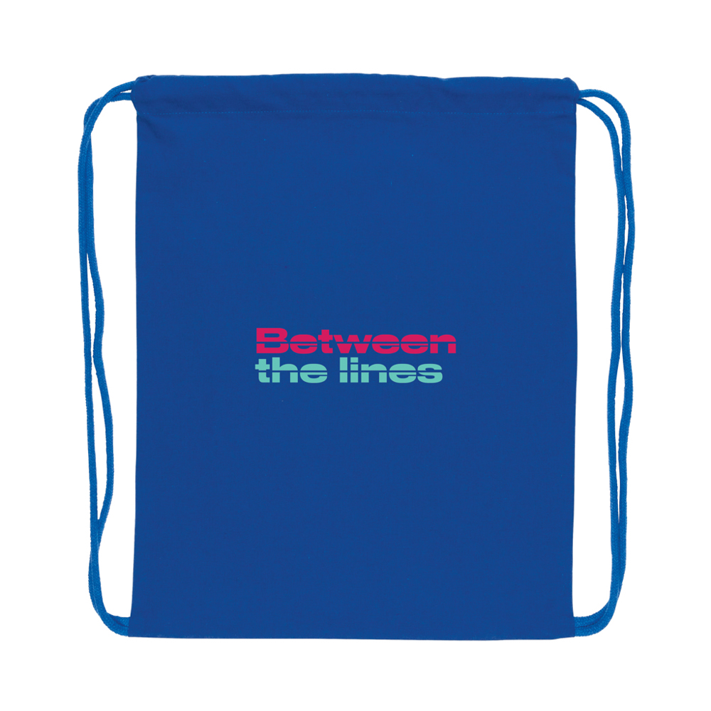 Impact AWARE™ gerecycled katoenen rugzak met trekkoord 145gr