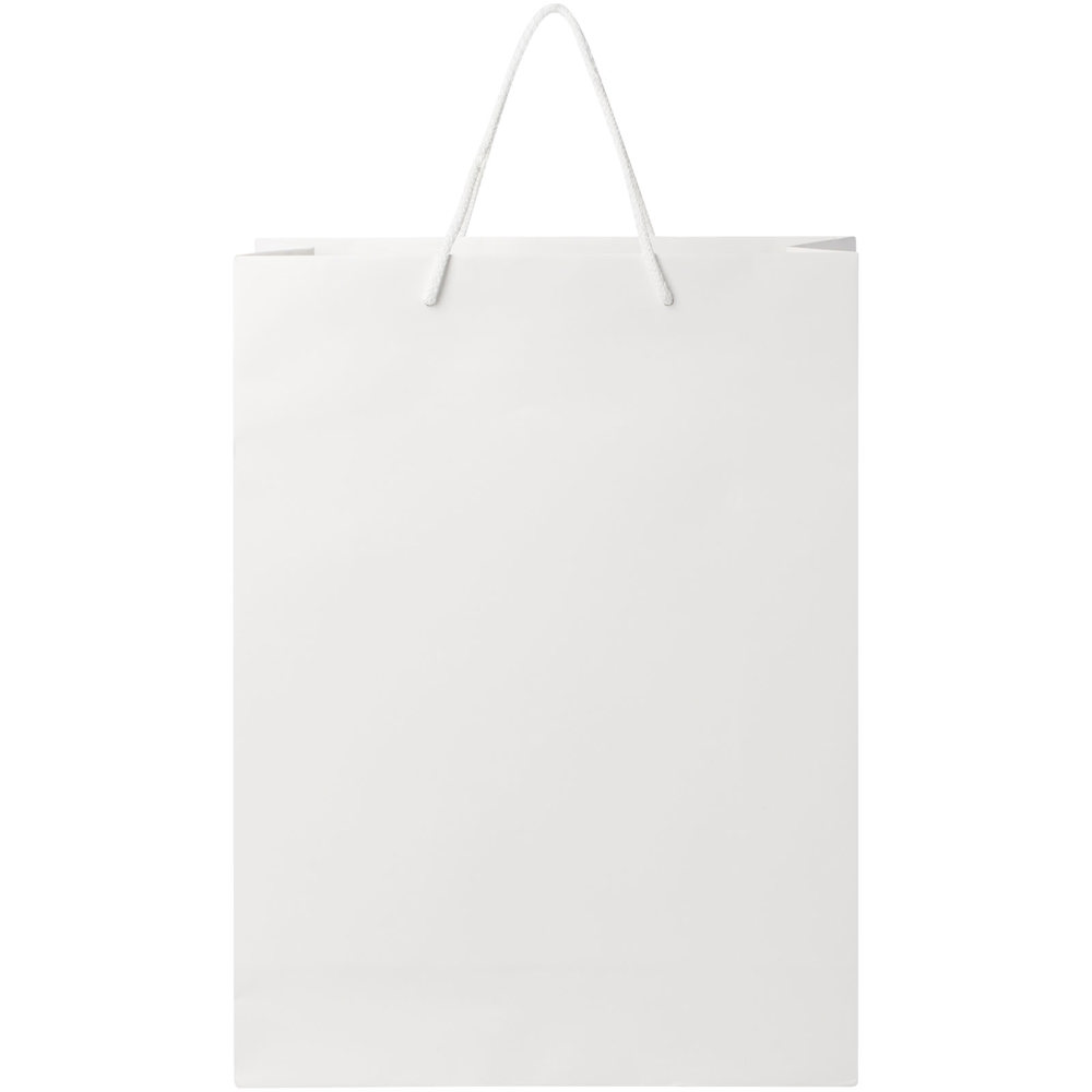 Handgemaakte 170 g/m2 integra papieren tas met PP woven handgrepen - 31 x 12 x 41 cm