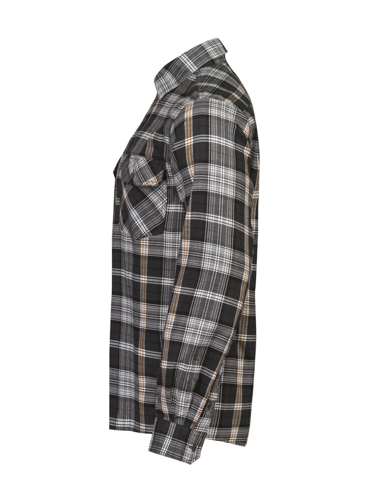 Jobman - 5138 Flannel Shirt Grijs/Oranje M