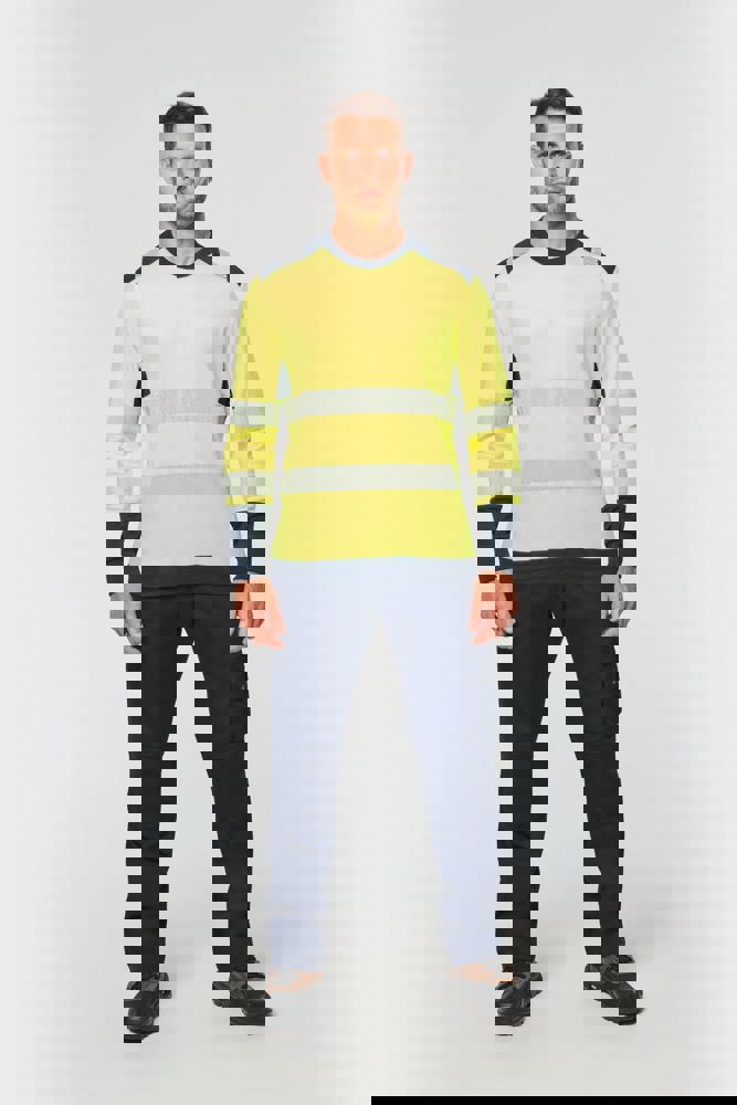 WK361 - Gerecycled veiligheids-T-shirt lange mouwen