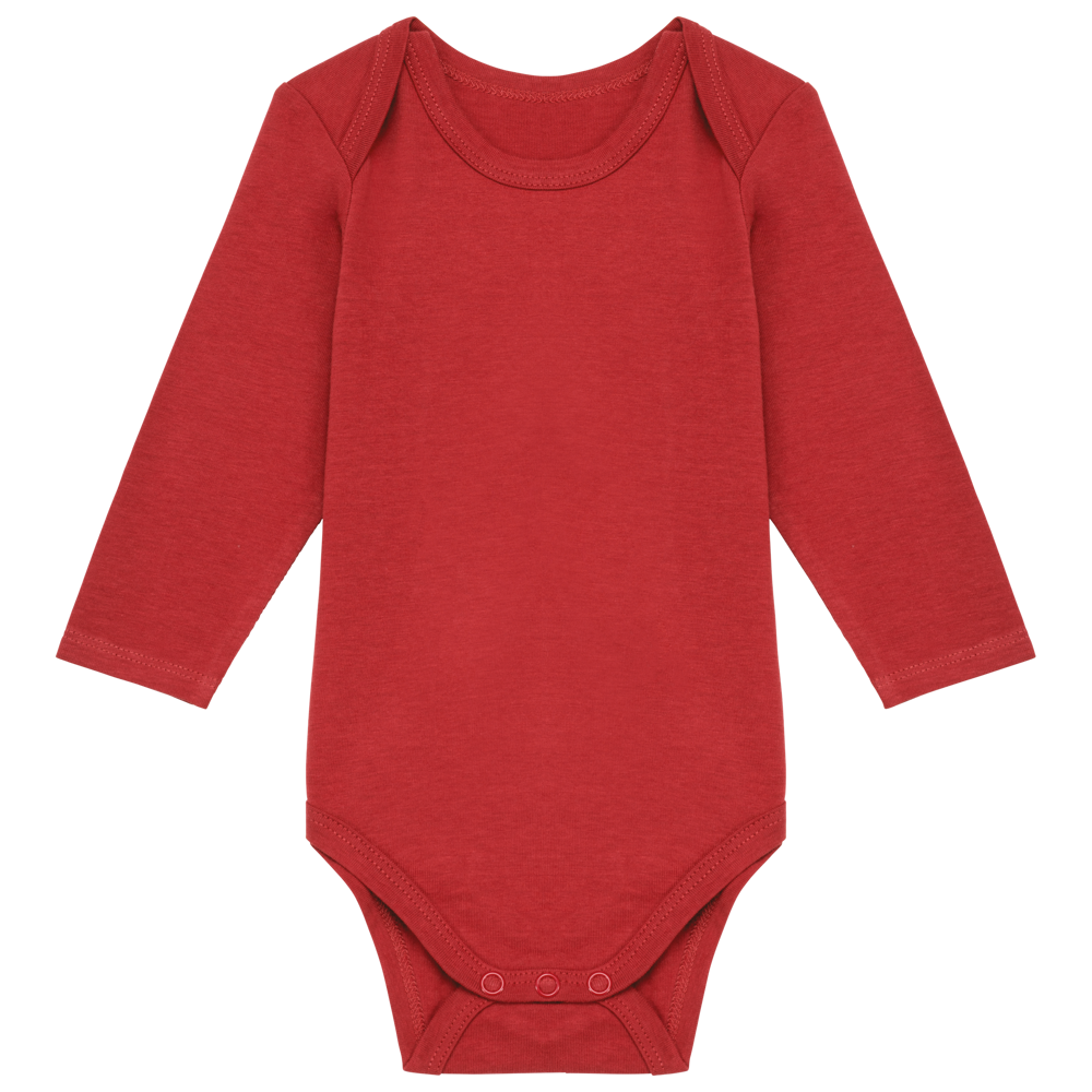 K837 - Baby body van biologisch katoen - Terracotta Red
