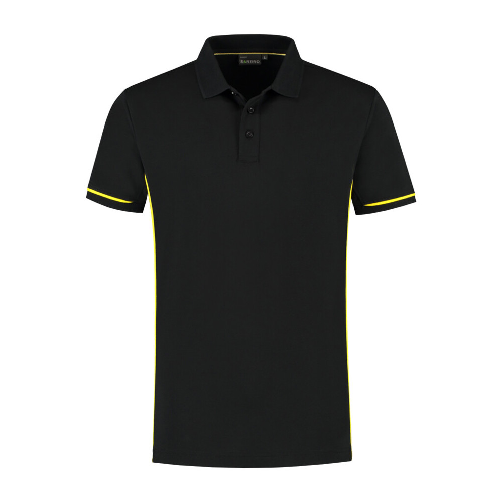 Santino Poloshirt Carsen - Black / Yellow