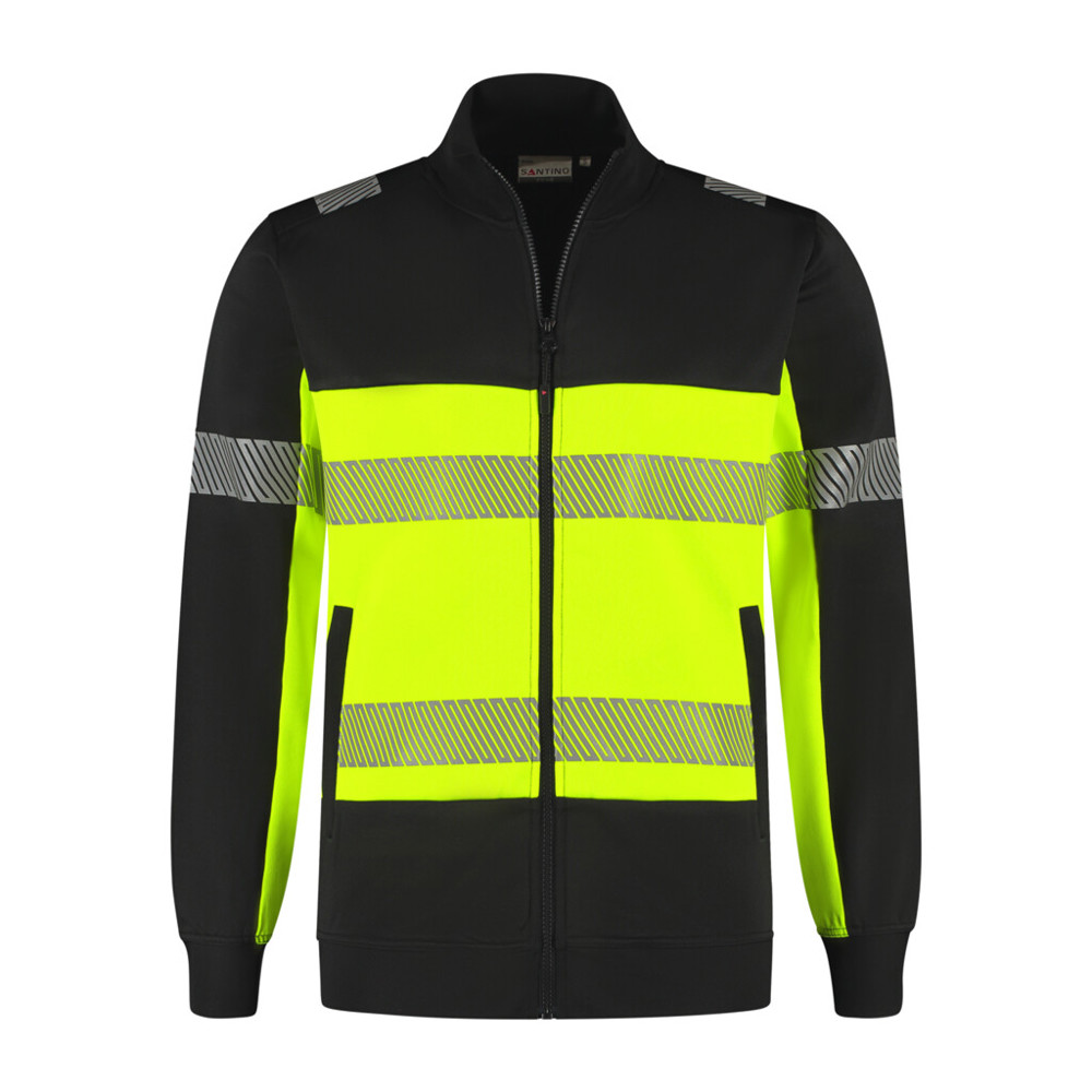 Santino Sweatvest Hugo - Black / Fluor Yellow