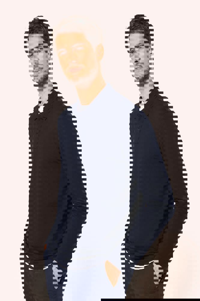 PK202 - Supima® herenpolo lange mouwen