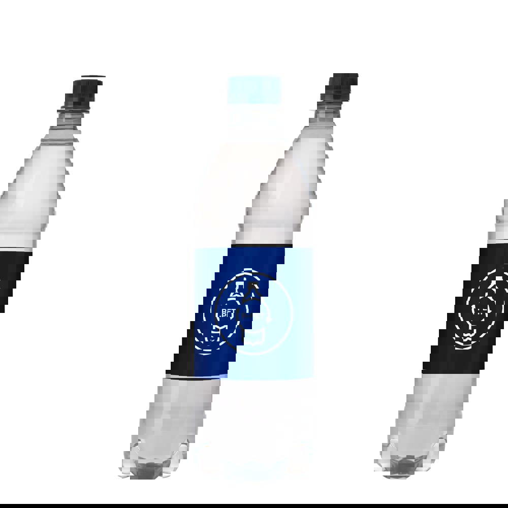 Bronwater 500 ml met draaidop - transparant/blauw