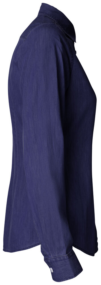 Cutter & Buck - Ellensburg Denim Shirt Dames Donker Indigo S