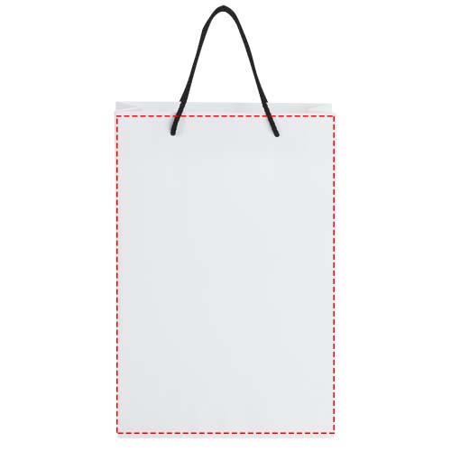Handgemaakte 170 g/m2 integra papieren tas met PP woven handgrepen - 24 x 9 x 36 cm
