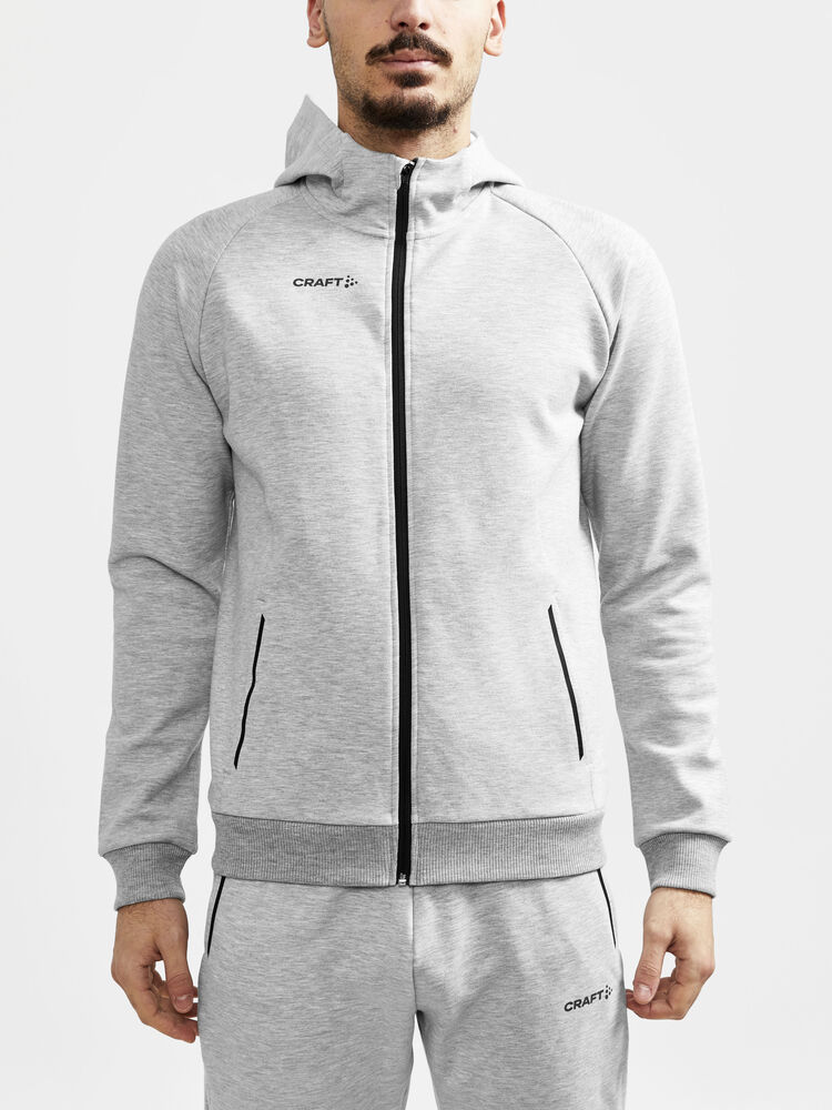 Craft - CORE Soul Full Zip Hood M Grey Melange 4XL
