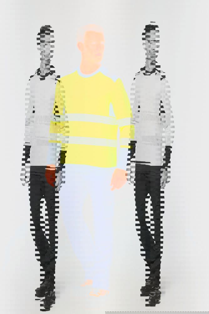 WK361 - Gerecycled veiligheids-T-shirt lange mouwen
