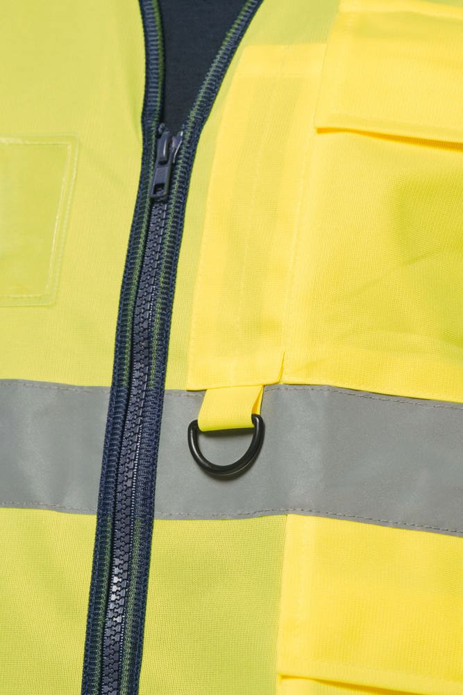 WK618 - Gerecycled HI-VIZ VEILIGHEIDSHESJE met rits