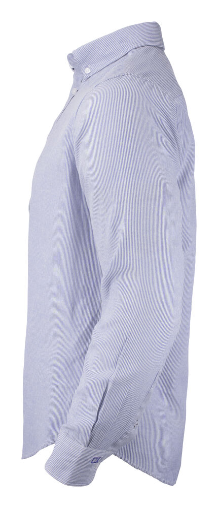 Cutter & Buck - Belfair Oxford Shirt Heren French blauw/ Wit gestreept 3XL
