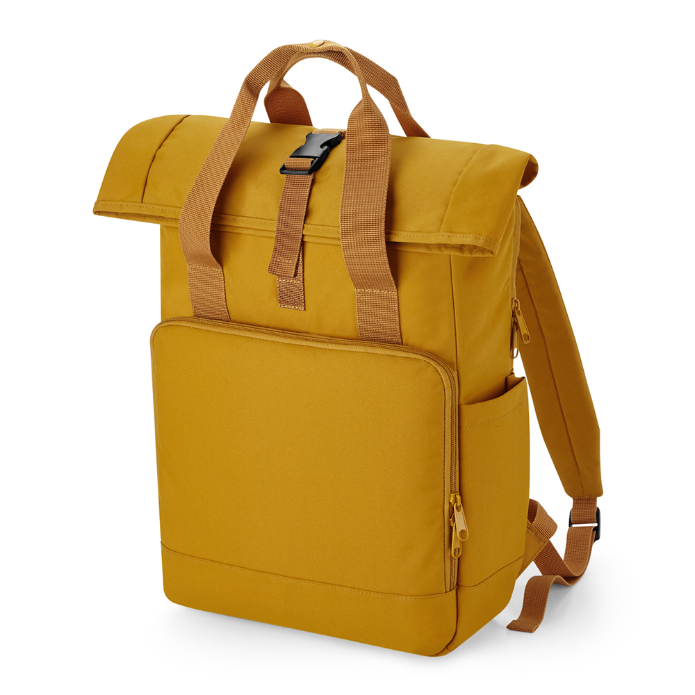BG118L - Gerecycleerde rugzak voor laptop - Mustard