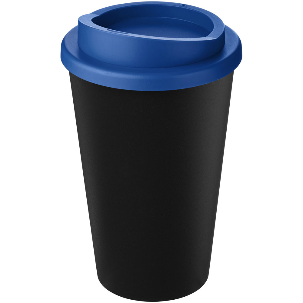 Americano® Eco 350 ml gerecyclede drinkbeker - Zwart, Middenblauw