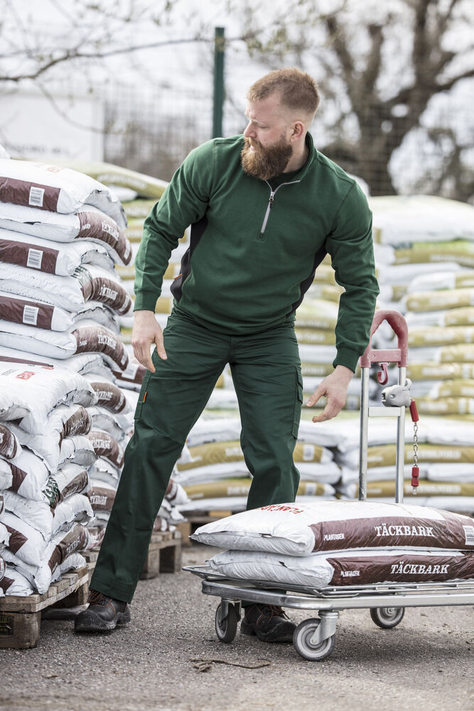 Jobman - 5401 Halfzip Sweatshirt Zwart/HV Geel XL