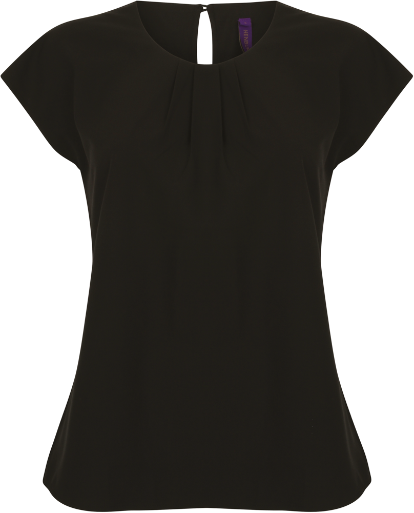 H597 - Ladies pleat front blouse