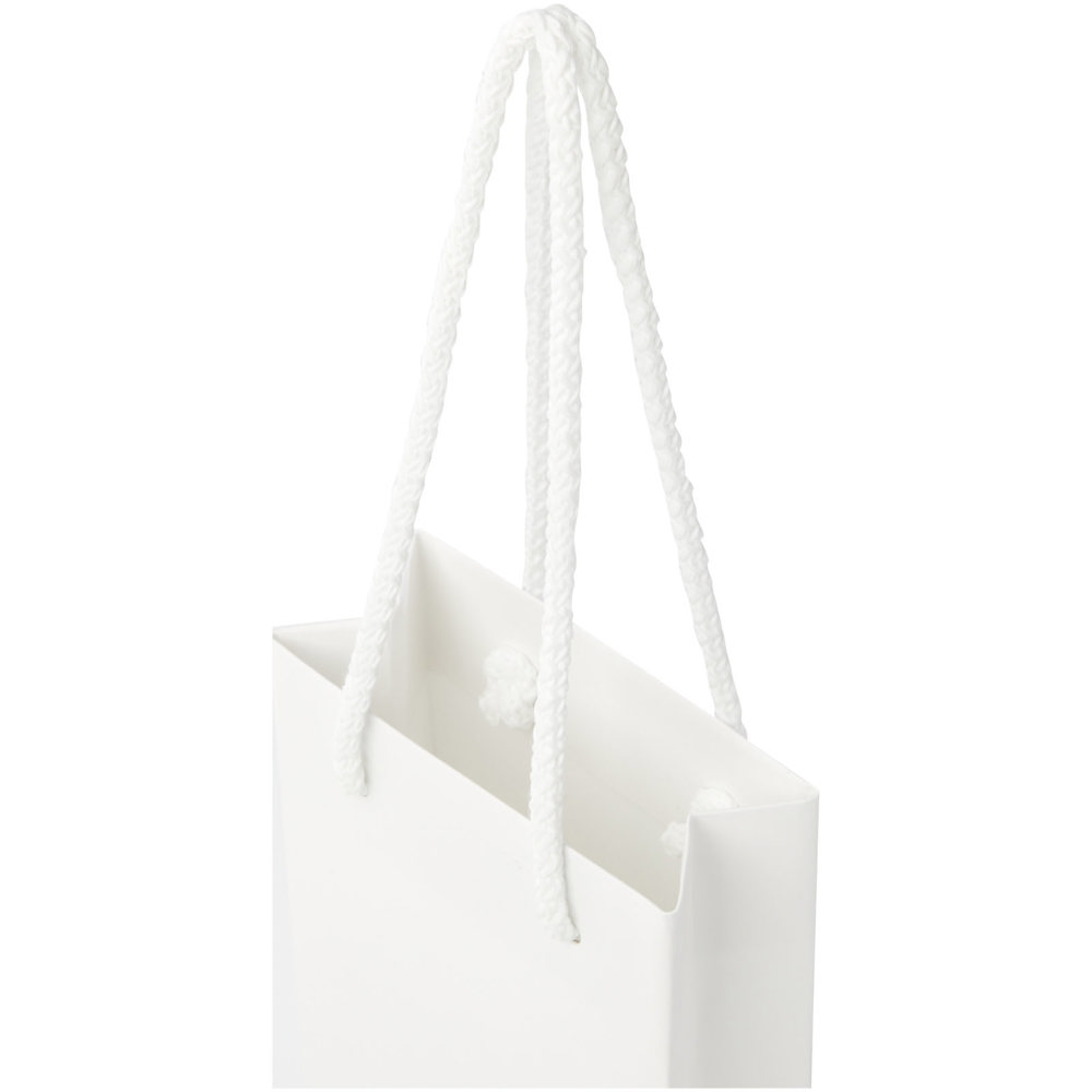 Handgemaakte 170 g/m2 integra papieren tas van met PP woven handgrepen - 9,5 x 4 x 17 cm