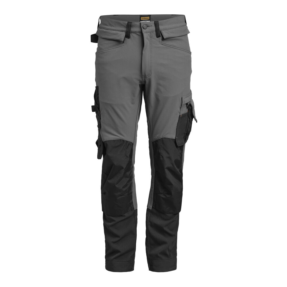 Jobman - 2391 Craftsman Trousers Stretch Donkergrijs/Zwart 116