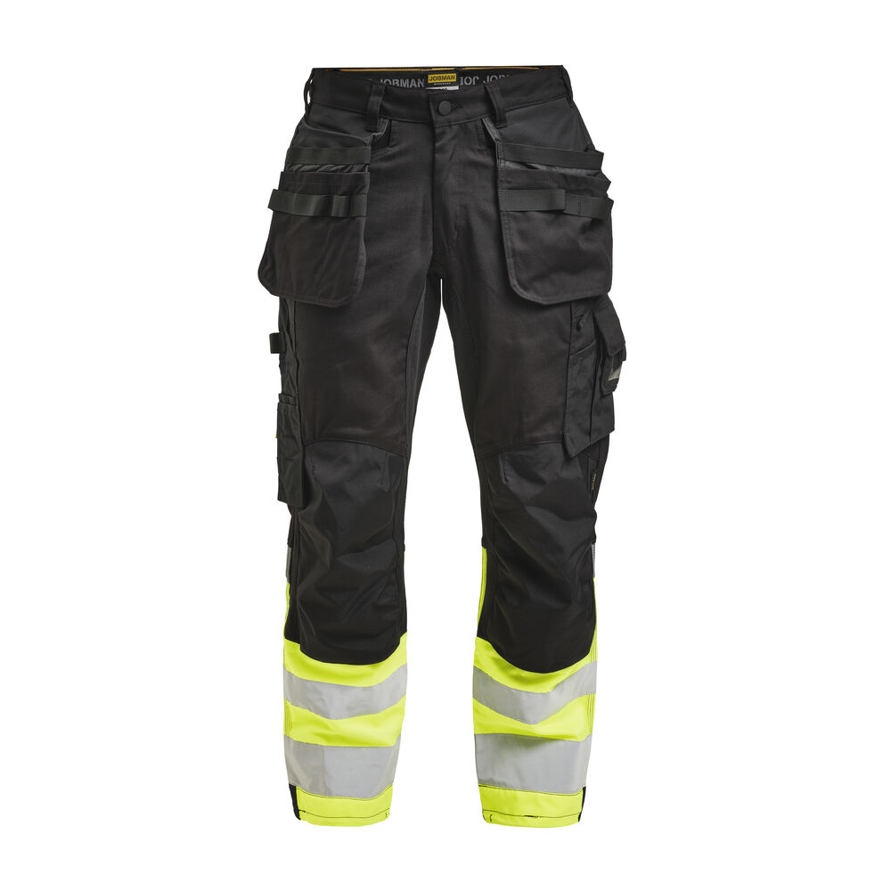 Jobman - 2134 Hi-Vis Stretch Trousers Core HP - Zwart/Geel