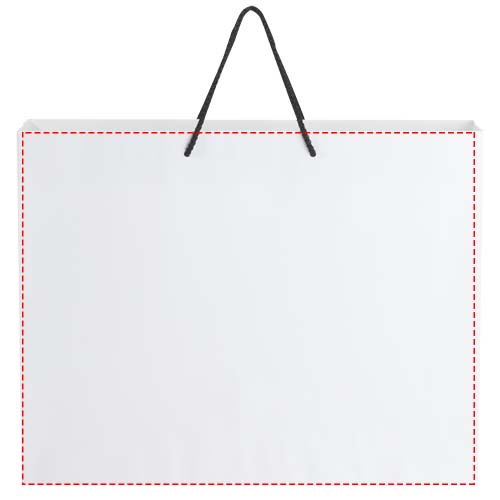 Handgemaakte 170 g/m2 integra papieren tas met PP woven handgrepen - 45 x 10 x 35 cm