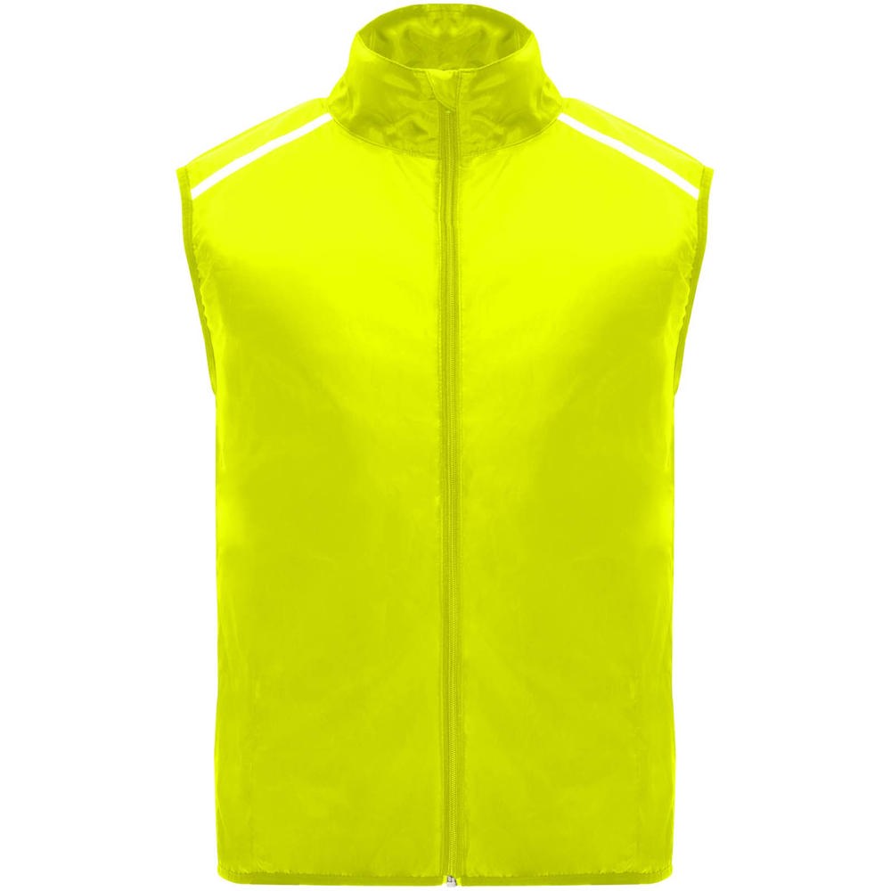 Jannu lichte unisex hardloopbodywarmer - Fluorgeel