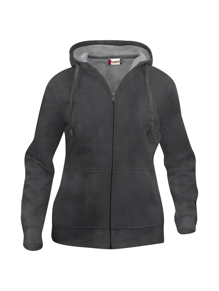 Clique - Basic Hoody Full Zip Women - Antraciet Melange