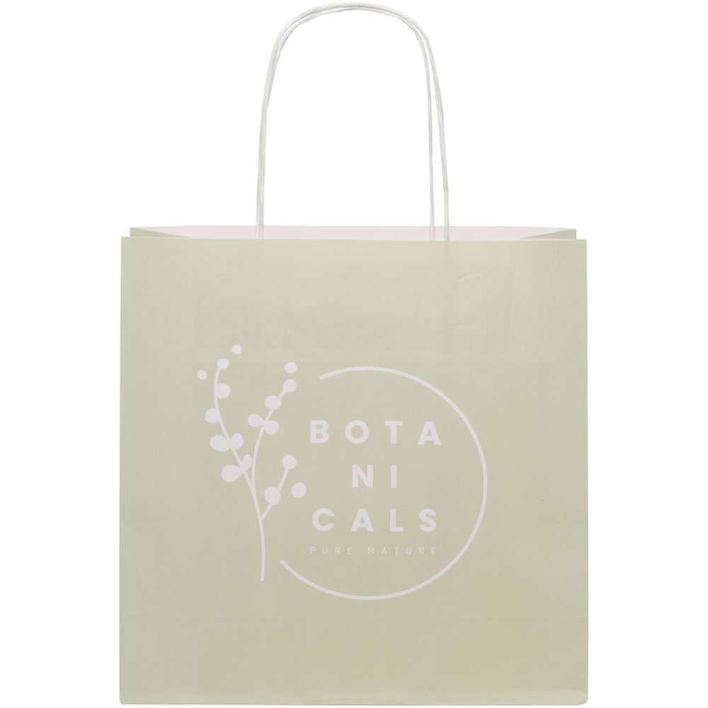 Papieren tas 120 g/m2 gemaakt van kraftpapier met gedraaide handgrepen - 24 x 9 x 24 cm