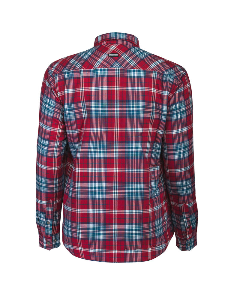 Jobman - 5157 Flannel Shirt Lined Rood/Blauw L