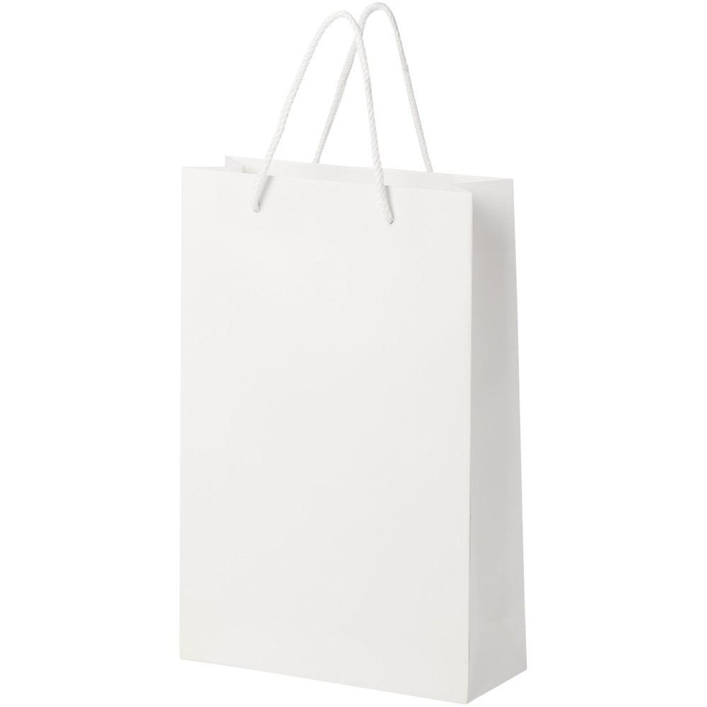 Handgemaakte 170 g/m2 integra papieren tas met PP woven handgrepen - 24 x 9 x 36 cm
