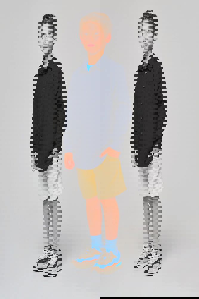 K521 - Kinder poplin overhemd lange mouwen