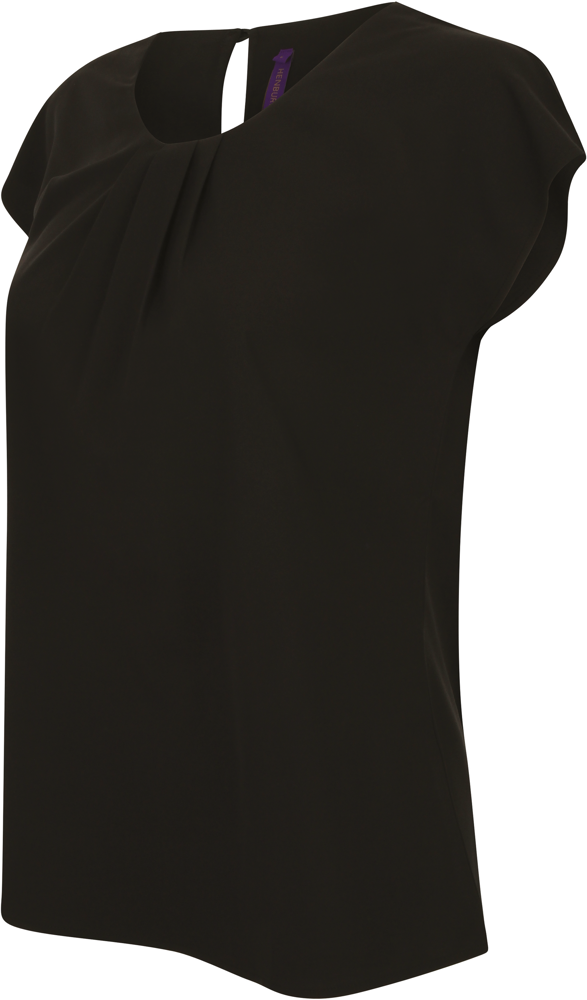 H597 - Ladies pleat front blouse