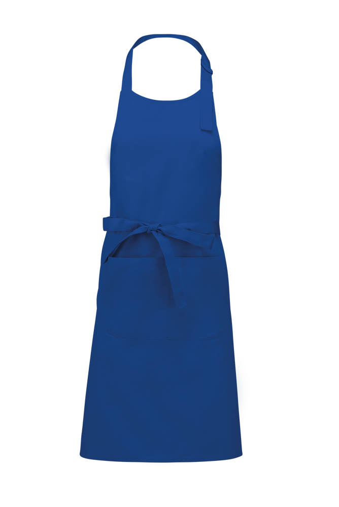 K885 - Katoenen schort met zak - royal blue