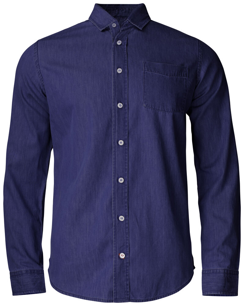 Cutter & Buck - Ellensburg Denim Shirt Heren - Donker Indigo