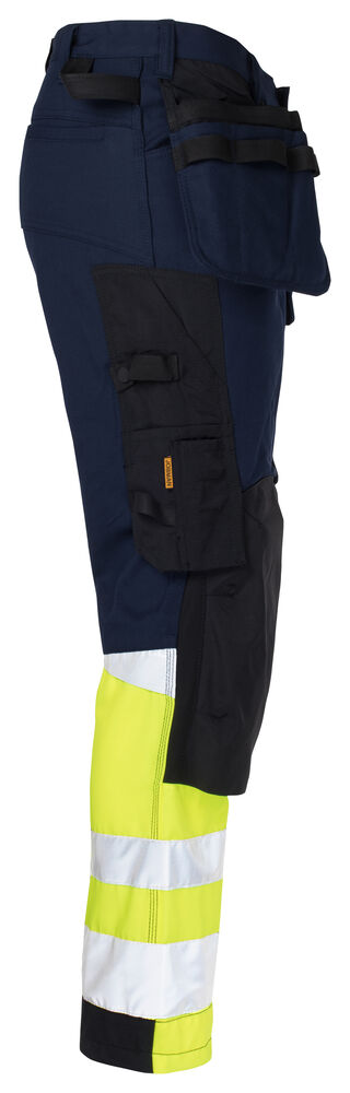 Jobman - 2134 Hi-Vis Stretch Trousers Core HP Navy/Geel 96