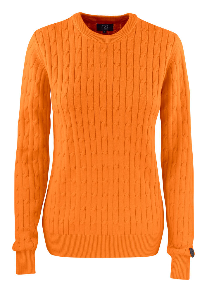 Cutter & Buck - Blakely Knitted Sweater Dames Helder Oranje XS