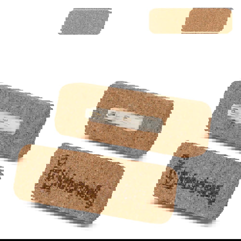 Naam badge kurk met speld