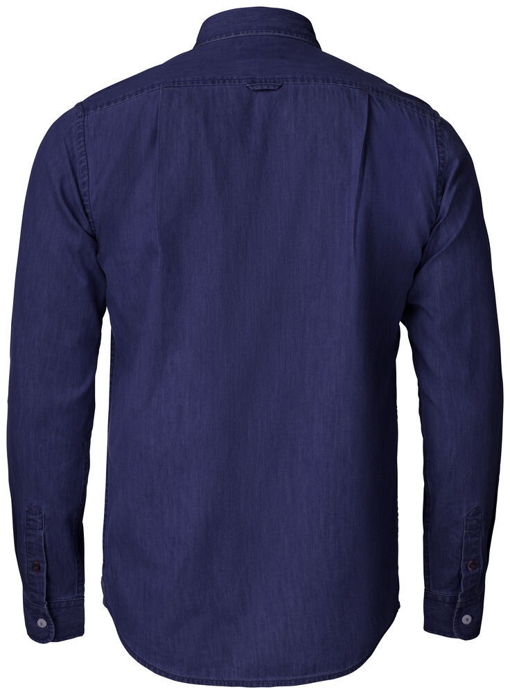 Cutter & Buck - Ellensburg Denim Shirt Heren Donker Indigo XXL